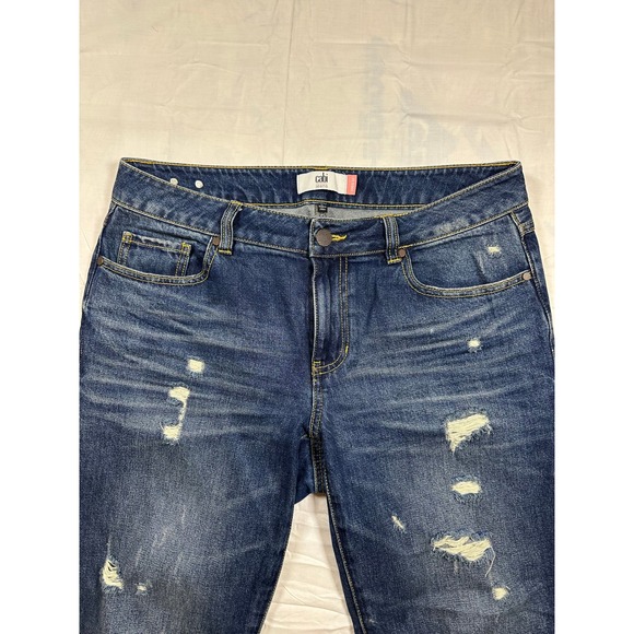 CAbi Denim - Cabi Jeans 100% BF Distressed Boyfriend Denim Blue Size 6